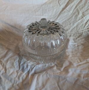 2/40$ Vintage Clear Glass Pumpkin Dish